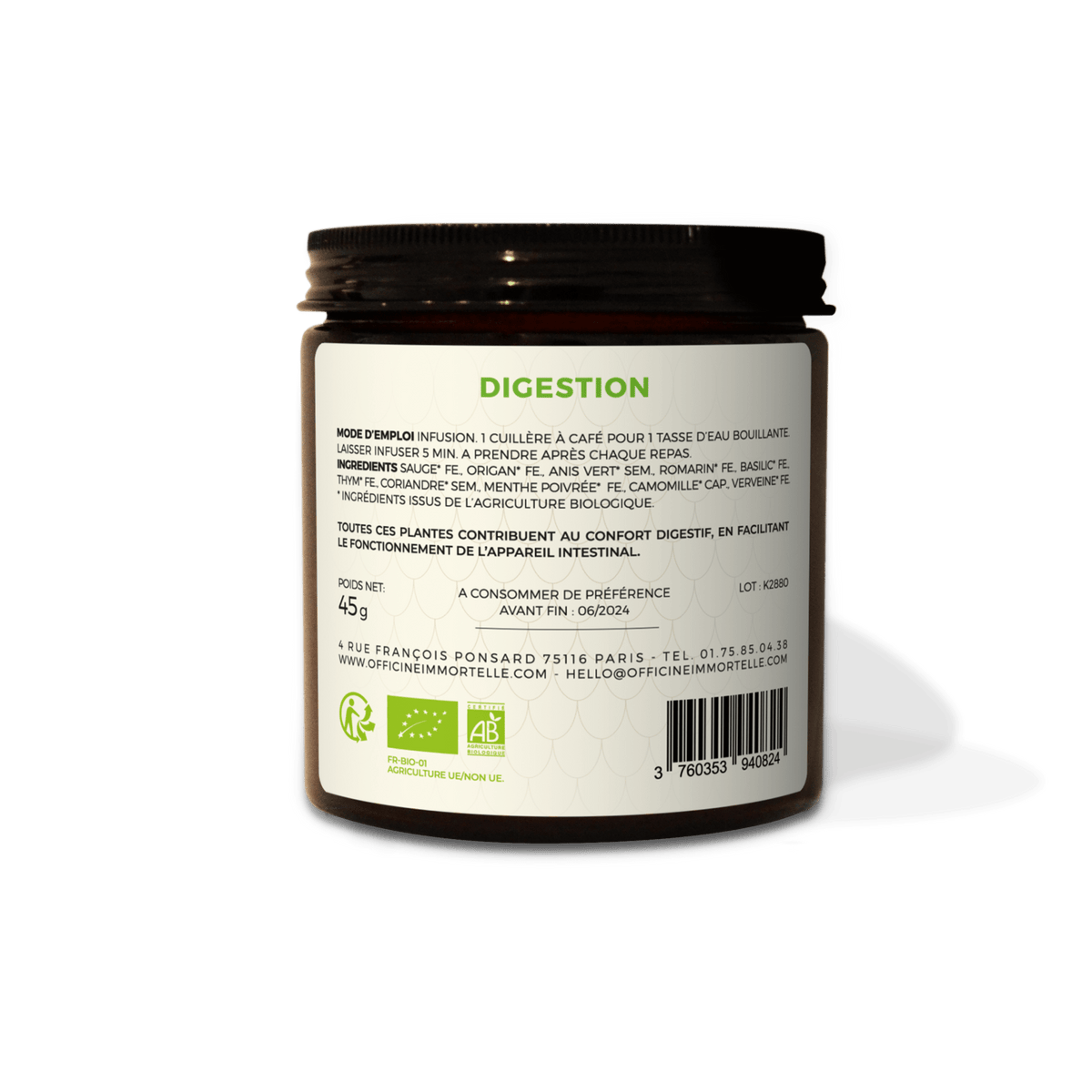 Tisane - Digestion - Officine Immortelle