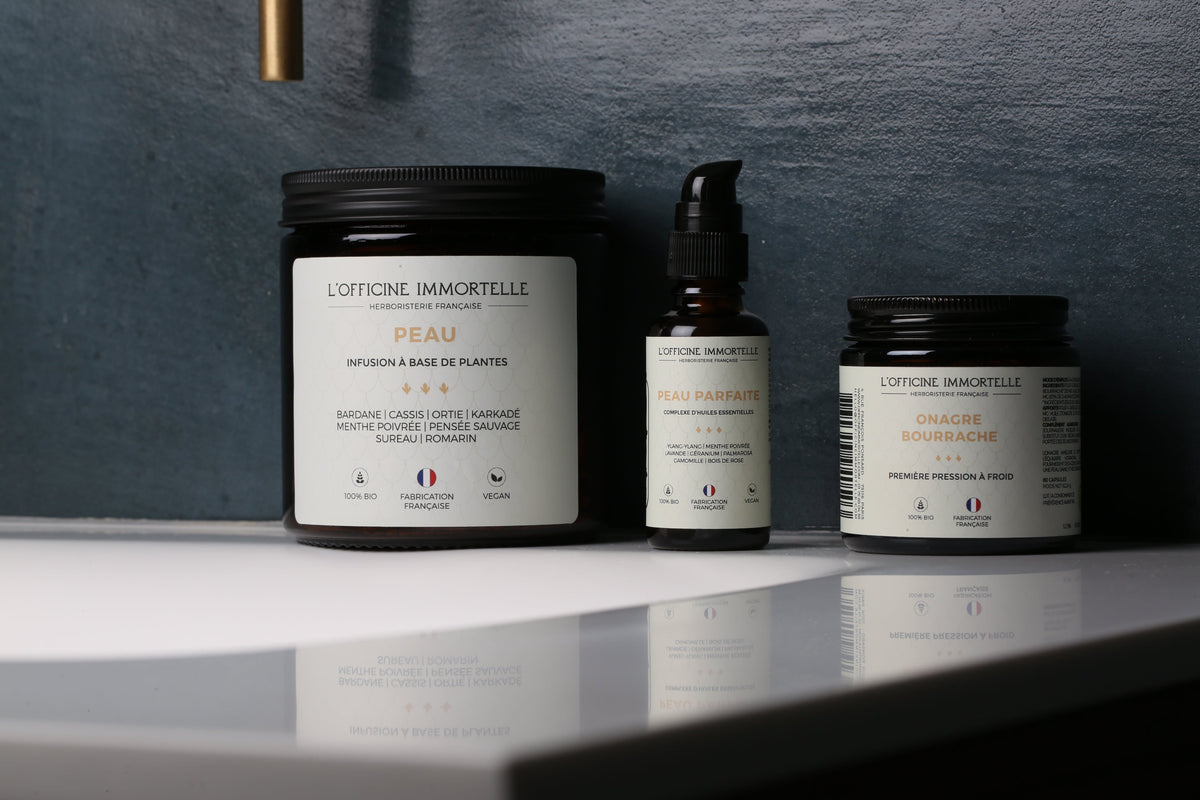 Les solutions à base de plantes pour une peau parfaite - Officine Immortelle