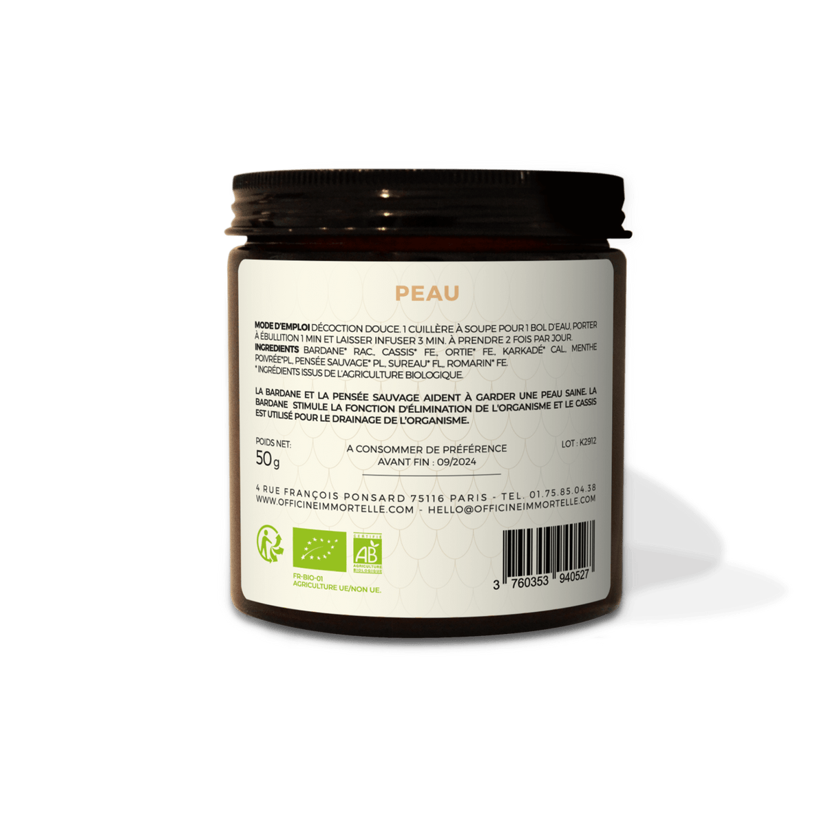 Tisane - Peau - Officine Immortelle