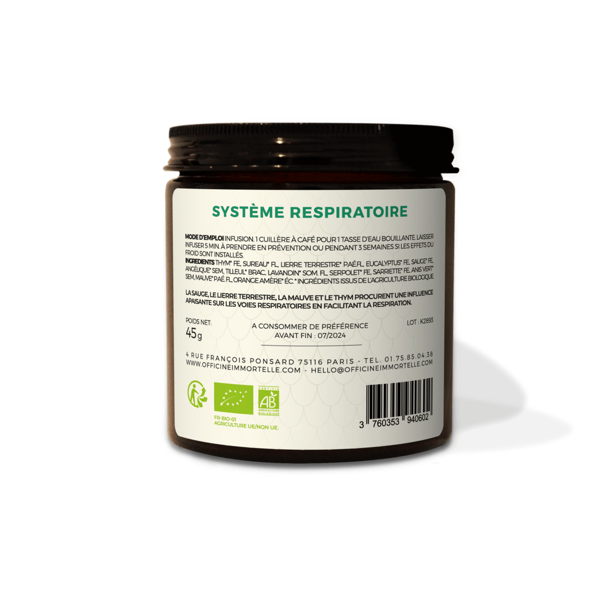 Tisane - Système Respiratoire - Officine Immortelle